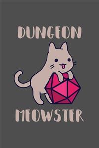 Dungeon Meowster DnD Notebook Journal 100 Lined Pages matte.