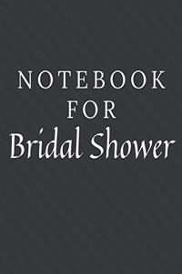 Notebook For Bridal Shower