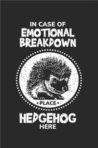 In Case of Emotional Breakdown Place Hedgehog Here
