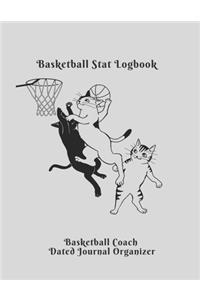 basketball coach Basketball Stat Logbook Basketball Coach Dated Journal Organizer