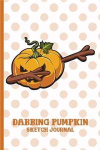 Dabbing Halloween Pumpkin Sketch Journal