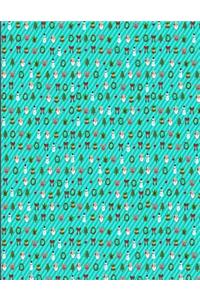 Merry Christmas Pattern Santa Claus Snowman Notebook Journal 150 Page College Ruled Pages 8.5 X 11