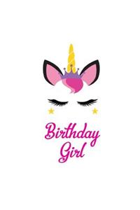 Unicorn Birthday Girl Journal