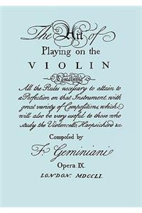Art of Playing on the Violin. [Facsimile of 1751 edition].