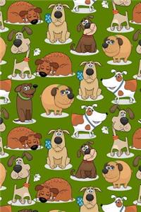 Journal Notebook For Dog Lovers Funny Dogs Pattern 7