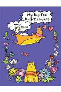 My Big Fat Bullet Journal for Cat Lovers Funny Flying Cartoon Cat 3