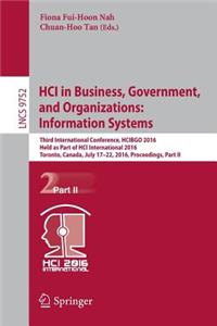 HCI in Business, Government, and Organizations: Information Systems