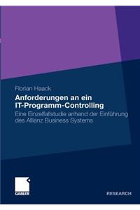 Anforderungen an ein IT-Programm-Controlling