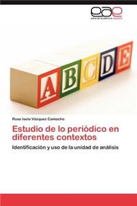 Estudio de Lo Periodico En Diferentes Contextos