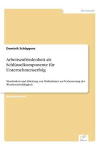 Arbeitszufriedenheit als Schlüsselkomponente für Unternehmenserfolg