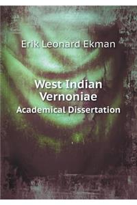 West Indian Vernoniae Academical Dissertation