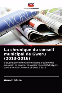 La chronique du conseil municipal de Gweru (2013-2016)