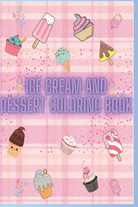 Ice cream and dessert coloring book