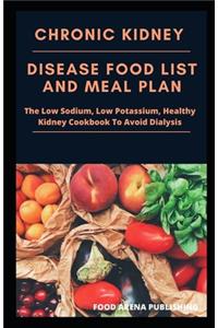 Chronic Kidney Disease Food List And Meal Plan