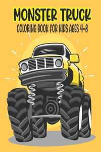 Monster Truck Coloring Book for Kids Ages 4-8