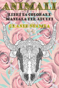 Libri da colorare Mandala per adulti - Grande stampa - Animali