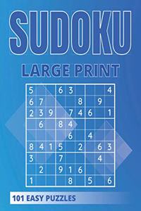 Sudoku Large Print - 101 Easy Puzzles
