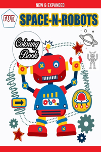 Fun Space-N-Robots Coloring Book