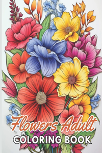 Flowers Adult Coloring Book