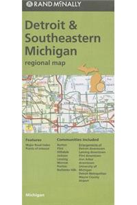 Rand McNally Detroit & Southeastern Michigan Regional Map
