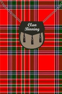 Clan Binning Tartan Journal/Notebook