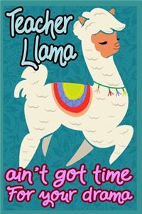 Teacher Llama ain't got time for your drama