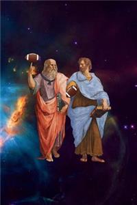 Aristotle and Plato with Footballs