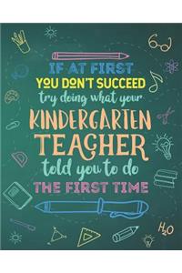 If At First You Don't Succeed Try Doing What Your Kindergarten Teacher Told You To Do The First Time