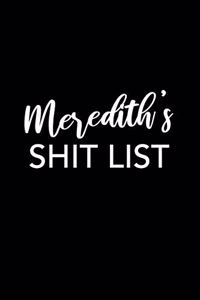 Meredith's Shit List