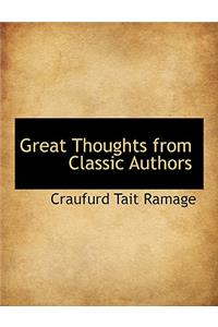 Great Thoughts from Classic Authors