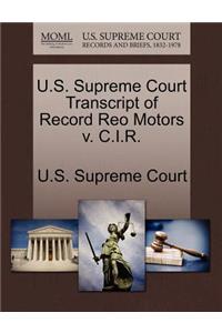 U.S. Supreme Court Transcript of Record Reo Motors V. C.I.R.
