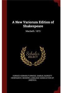 A New Variorum Edition of Shakespeare