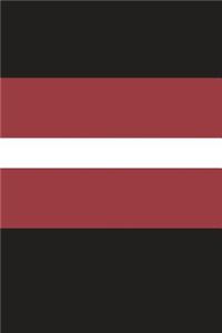 Latvia Flag Journal: 150 Page Lined Notebook/Diary