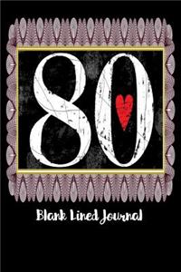 80 Blank Lined Journal