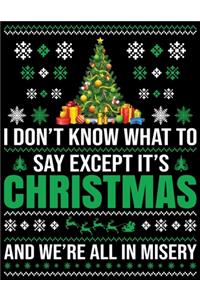 I Don't Know What To Expect It's Christmas And We're All In Misery