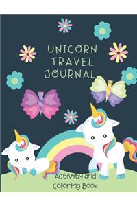Unicorn Travel Journal- Activity and Coloring Book