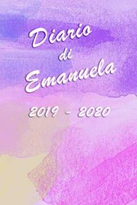 Agenda Scuola 2019 - 2020 - Emanuela: Mensile - Settimanale - Giornaliera - Settembre 2019 - Agosto 2020 - Obiettivi - Rubrica - Orario Lezioni - Appunti - Priorità - Elegante copertina 