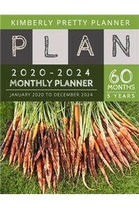 5 year monthly planner 2020-2024