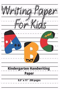 Kindergarten Handwriting Paper ABC Writing Paper For Kids 8.5