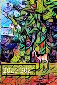 Stained Glass Looking Landscape Cute Gift Dated Calendar Planner 2 years To-Do Lists, Tasks, Notes Appointments for Men & Women