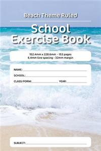 Beach Theme Ruled School Exercise Book