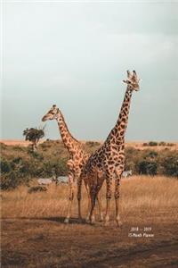 Pair of Reticulated GIraffes 15-Mo Planner Organizer 6