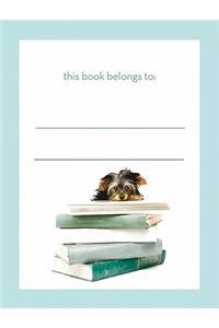 Dog on Books Bookplate