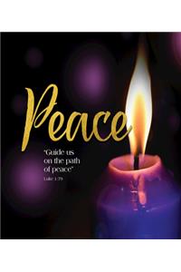 Peace Guide Us Peace Advent Candle Sunday 4 Bulletin, Large (Pkg of 50)