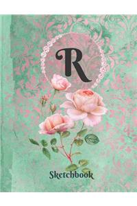 Basics Sketchbook for Drawing - Personalized Monogrammed Letter R