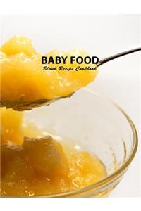 Baby Food Blank Recipe Cookbook