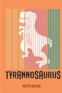 Tyrannosaurus Notebook: Vintage Small 6x9 Inch Classic 110 Dot Grid Pages Notebook for Notes, Lists, Musings, Bullet Journaling, Calligraphy and Hand Lettering or School.
