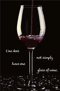 One Does Not Simply Have One Glass of Wine