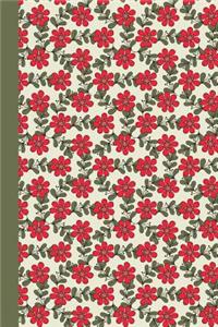 Journal: Daisies (Red and Green) 6x9 - Graph Journal - Journal with Graph Paper Pages, Square Grid Pattern