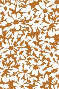 Abstract Floral Notebook: Ochre: Notebook 6 X 9: Notebook 250 Pages